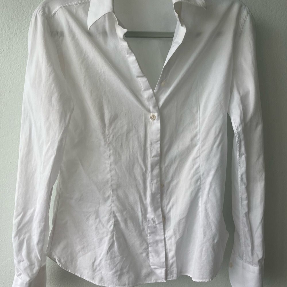 Finamore 1925 Napoli elegant vintage iItalian White Women's Button-Down Shirt